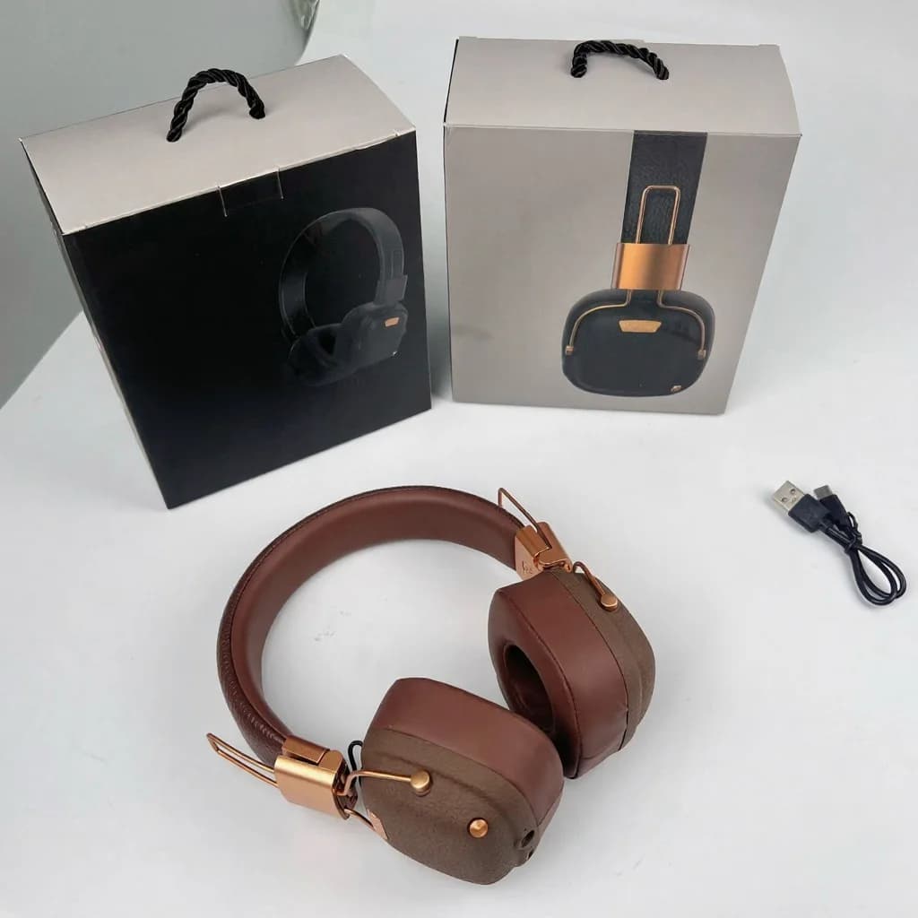 Tai nghe Bluetooth không dây chụp tai phong cách Retro với chế độ âm thanh EQ