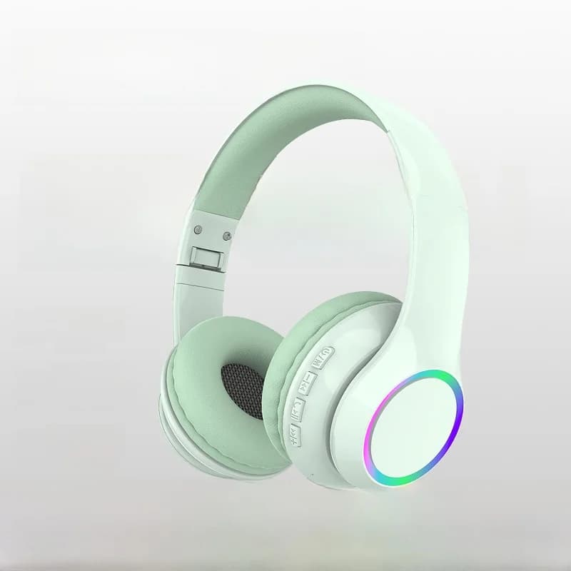 Tai nghe Bluetooth chụp tai không dây phát sáng LED có mic