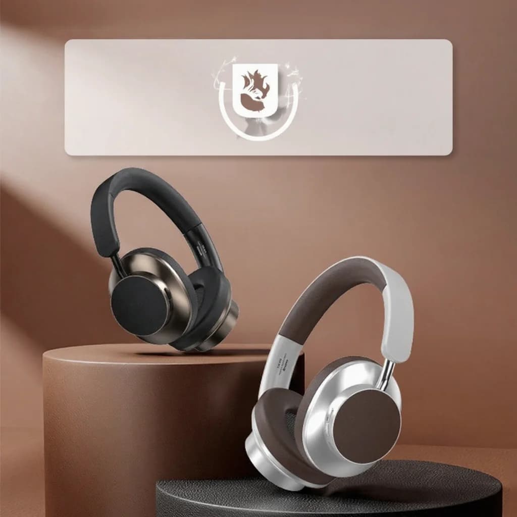 Tai nghe Bluetooth chụp tai không dây phong cách Retro, đài FM, khe thẻ TF
