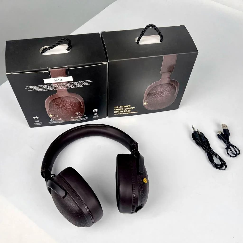 Tai nghe Bluetooth chụp tai phong cách Retro, stereo không dây kèm mic