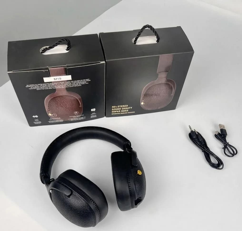 Tai nghe Bluetooth chụp tai phong cách Retro, stereo không dây kèm mic