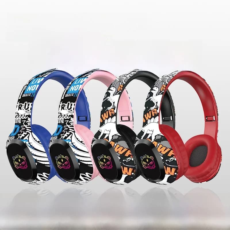 Tai nghe chụp tai không dây có khe thẻ TF và Bluetooth