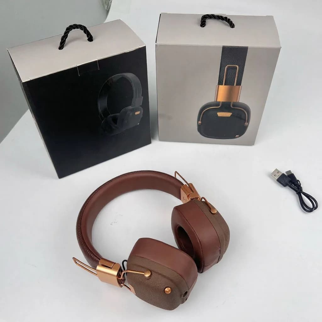 Tai nghe Bluetooth chụp tai Retro với chế độ EQ và thiết kế gập gọn