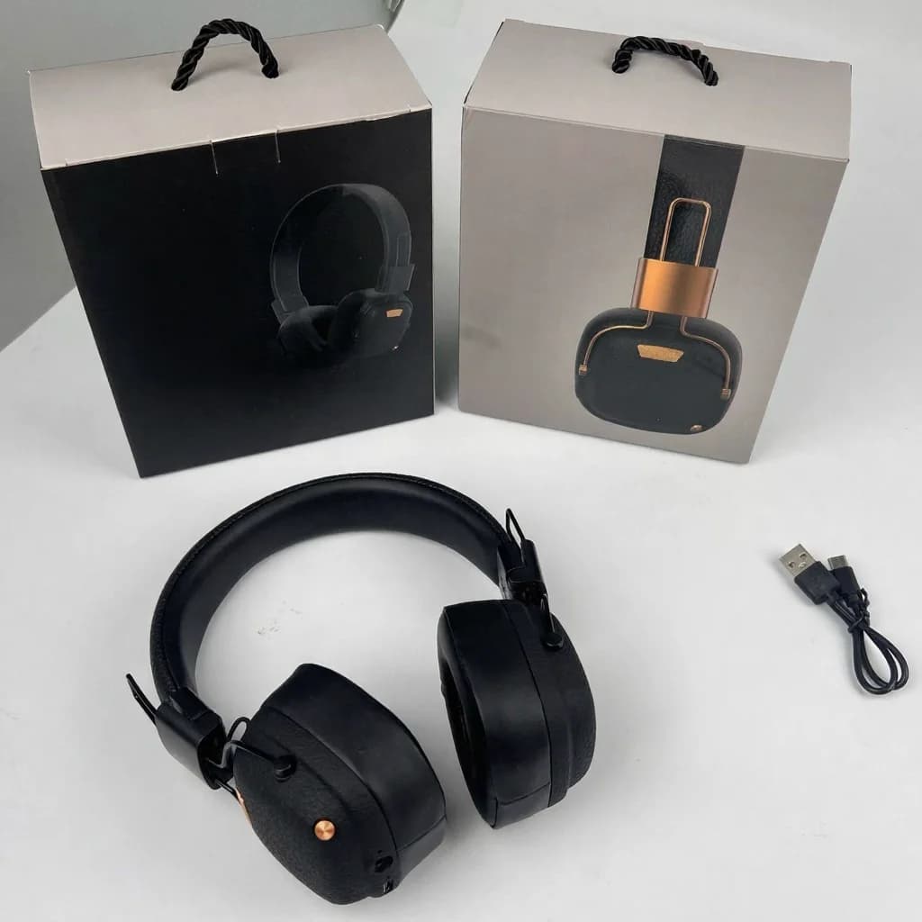Tai nghe Bluetooth không dây chụp tai phong cách Retro với chế độ âm thanh EQ