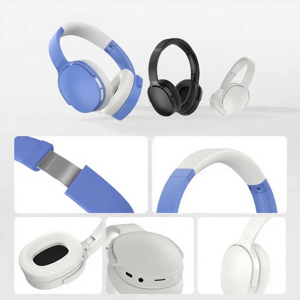 Tai nghe Bluetooth chụp tai với FM, thẻ TF, chế độ EQ và mic