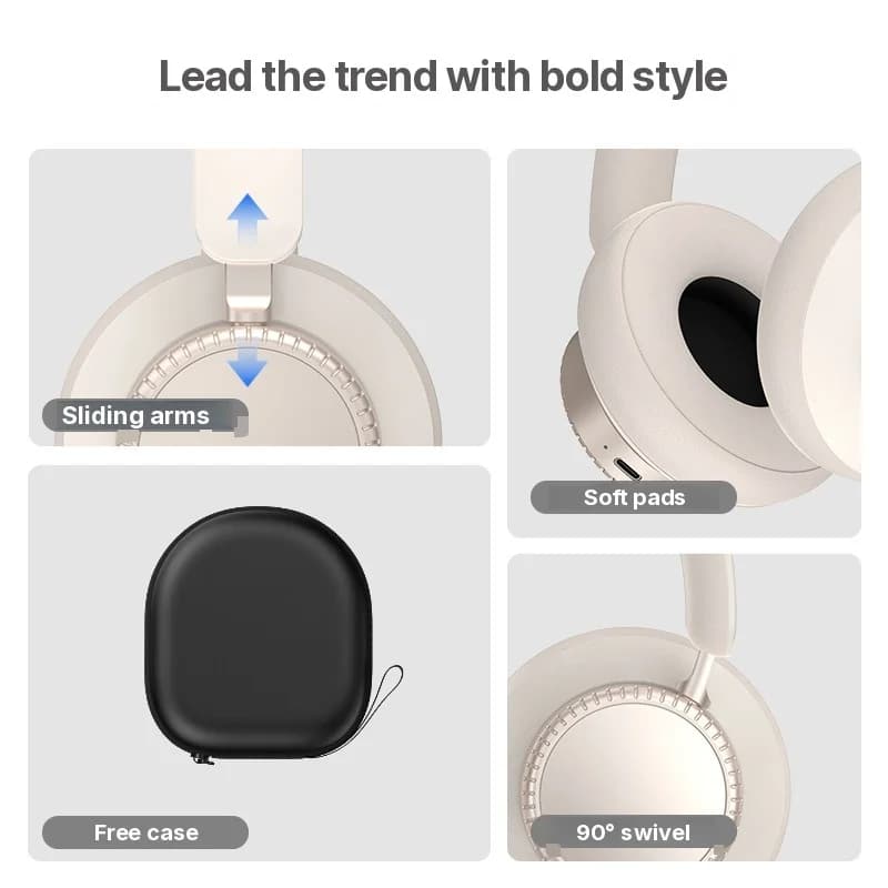 Tai nghe Bluetooth không dây chụp tai chống ồn chủ động có mic