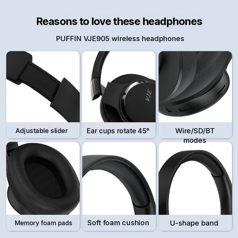 Tai nghe không dây chụp tai pin trâu và Bluetooth 5.4