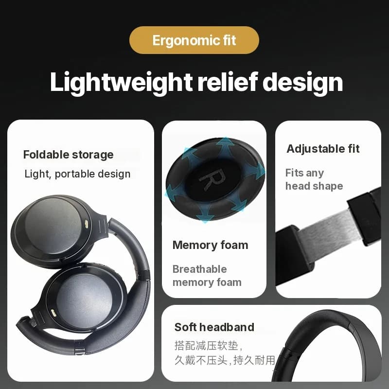 Tai nghe chụp tai không dây chống ồn chủ động cổng Type-C