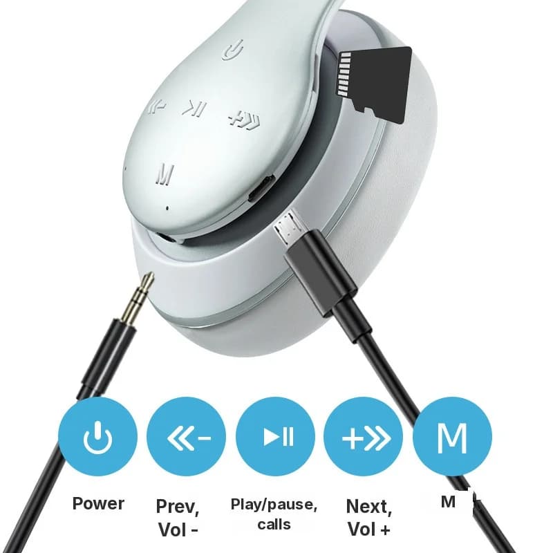 Tai nghe Bluetooth chụp tai không dây, pin trâu