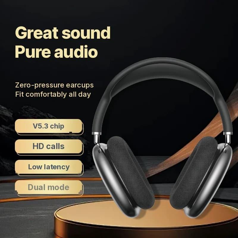 Tai nghe Bluetooth không dây chụp tai bass sâu, sạc Type-C