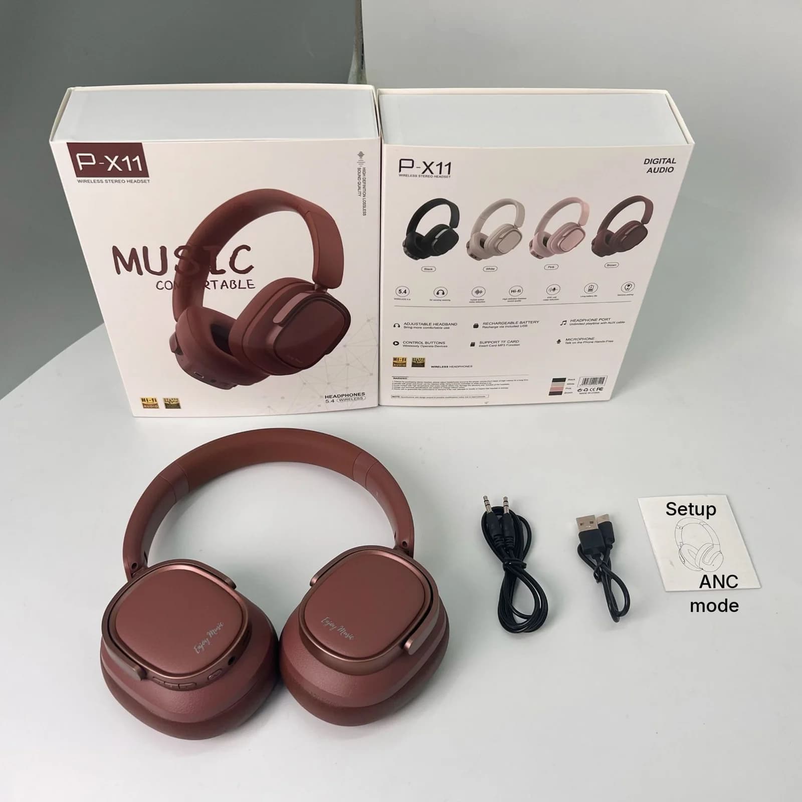 Tai nghe không dây chụp tai phong cách Retro chống ồn chủ động
