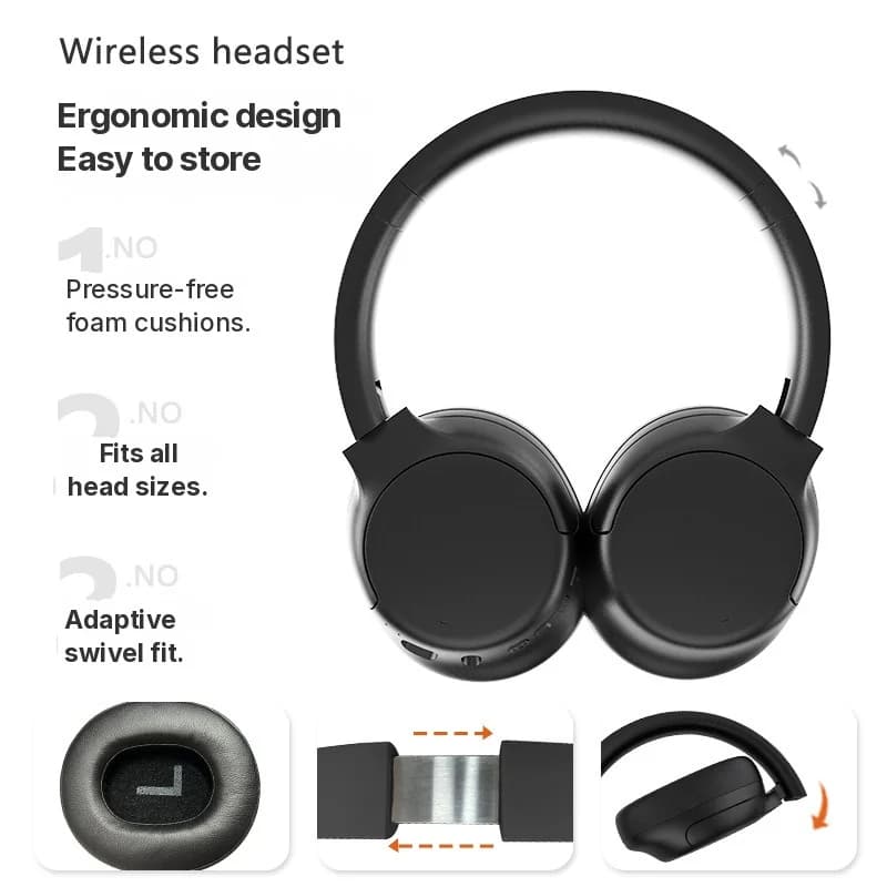 Tai nghe Bluetooth không dây khử tiếng ồn chủ động, chụp tai, pin lâu