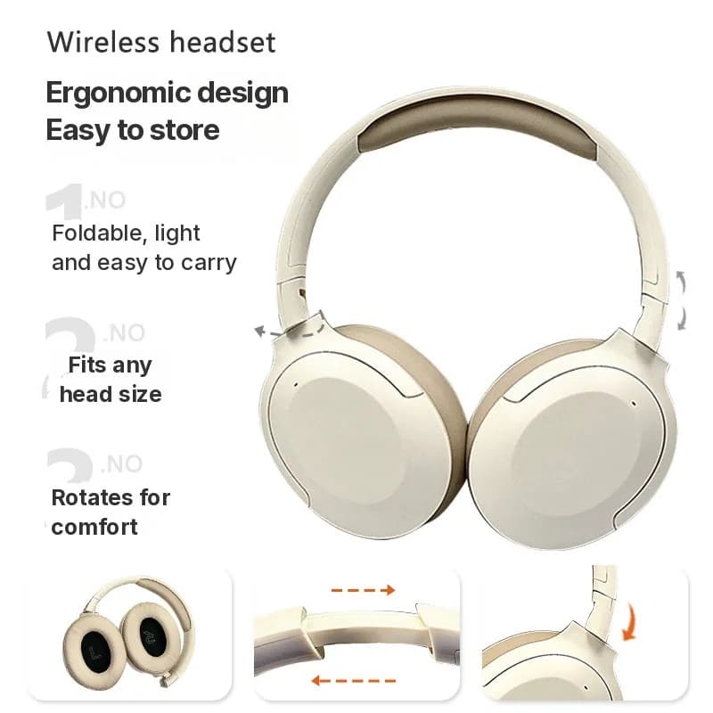 Tai nghe Bluetooth chụp tai không dây, độ trễ thấp, pin lâu