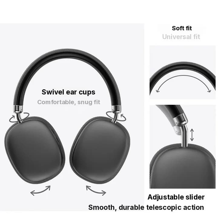 Tai nghe Bluetooth không dây chụp tai, bass sâu, sạc Type-C