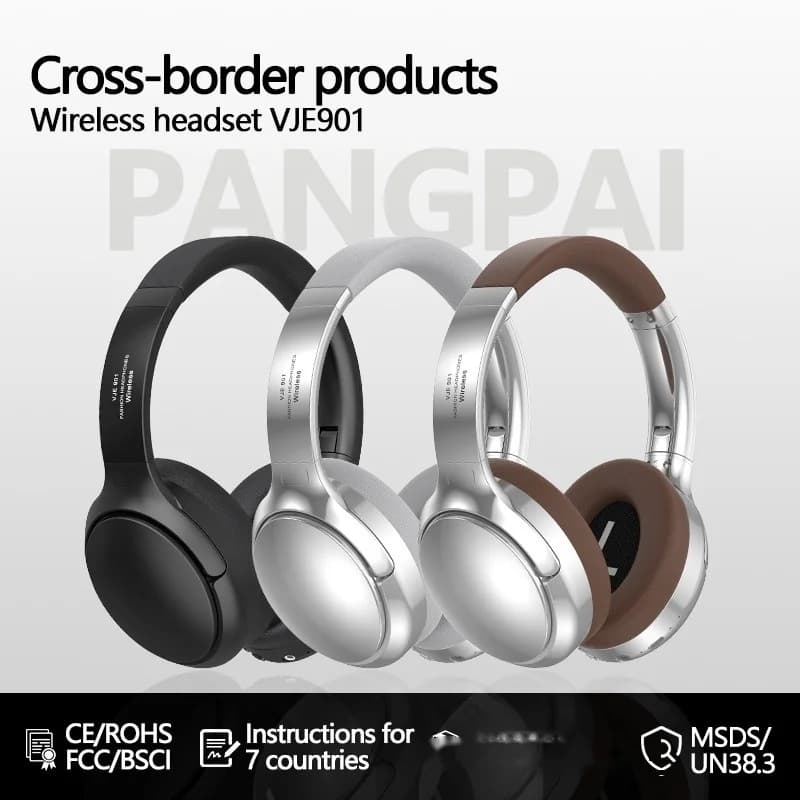 Tai nghe Bluetooth không dây chụp tai phong cách Retro có mic
