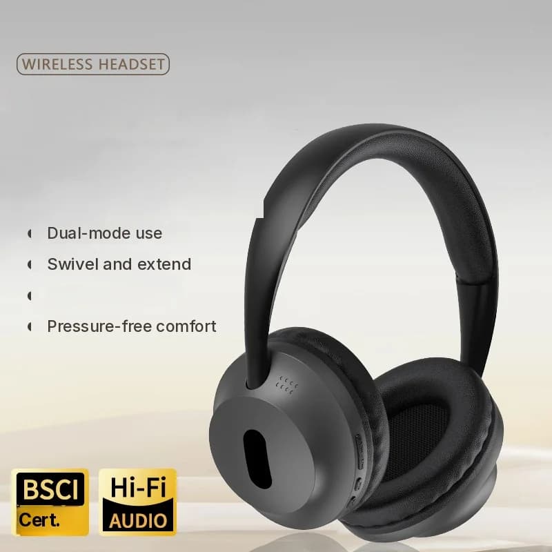 Tai nghe Bluetooth không dây chụp tai có mic và cáp âm thanh 3.5mm