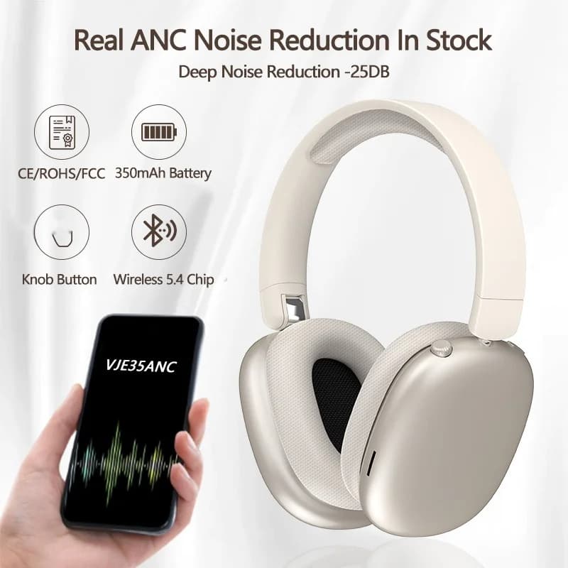 Tai nghe Bluetooth không dây chống ồn chủ động (ANC) có mic
