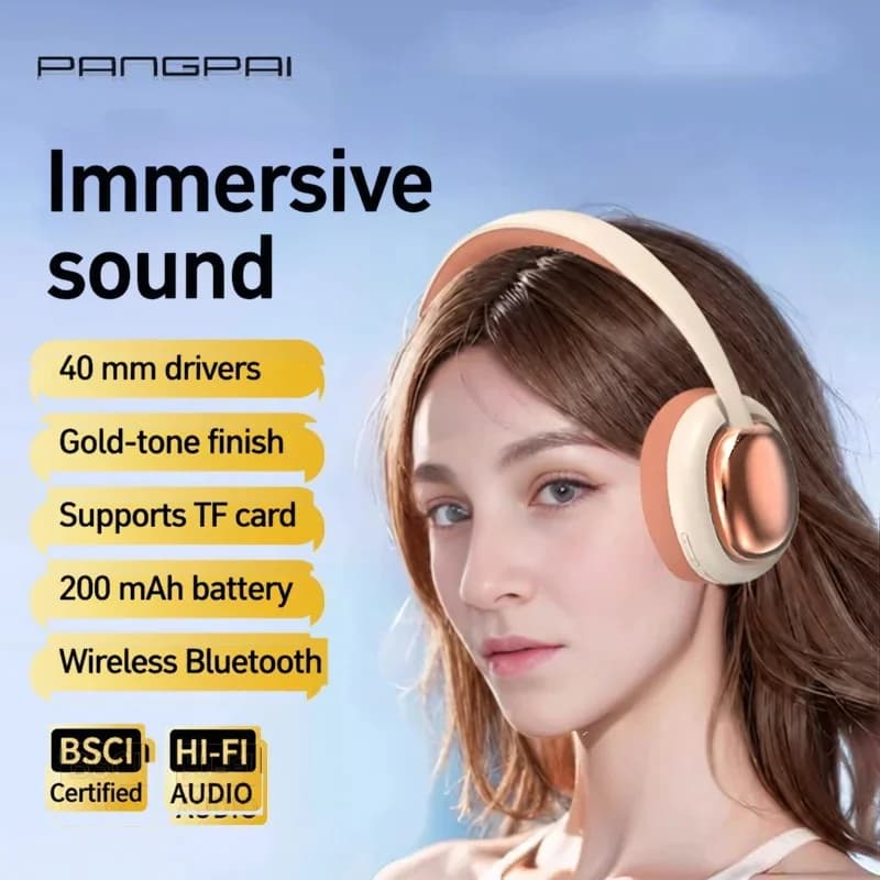 Tai nghe Bluetooth không dây chụp tai có mic, loa 40mm