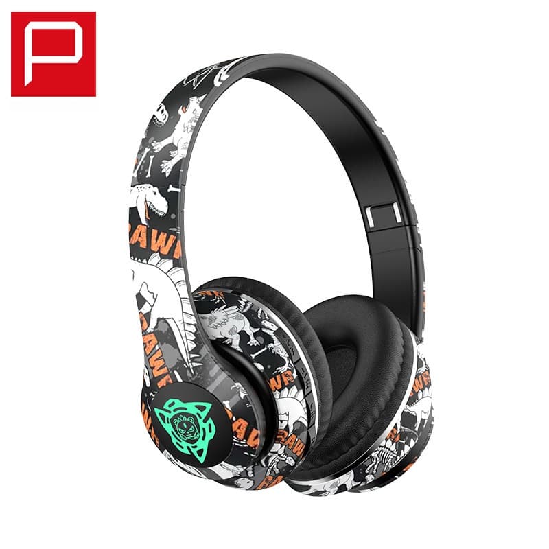 Tai nghe Bluetooth không dây chụp tai, thiết kế Graffiti gấp gọn