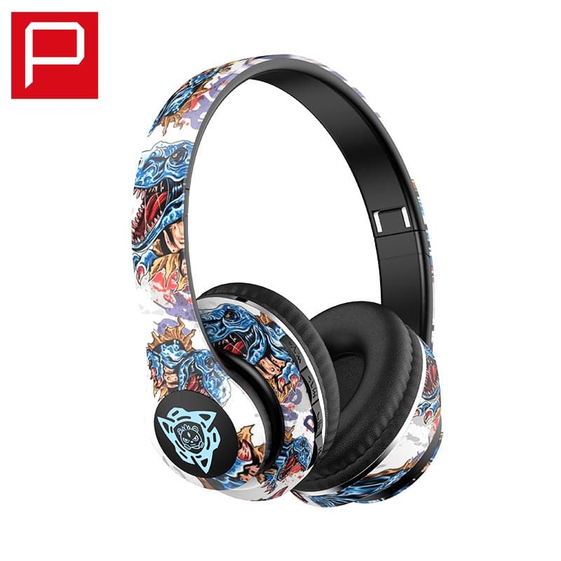 Tai nghe Bluetooth không dây chụp tai, thiết kế Graffiti gấp gọn