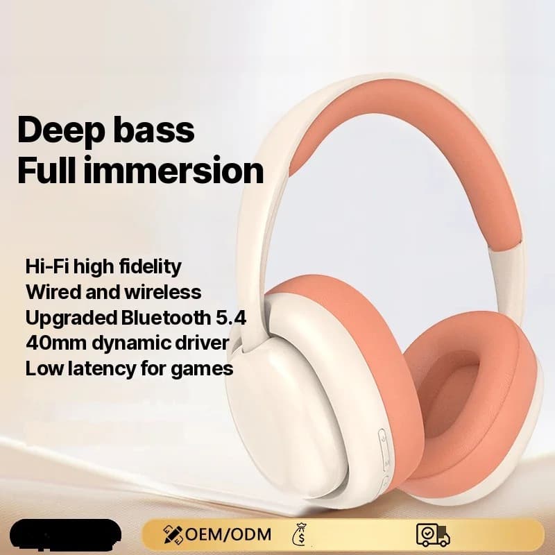 Tai nghe Bluetooth chụp tai không dây, hỗ trợ FM và thẻ TF