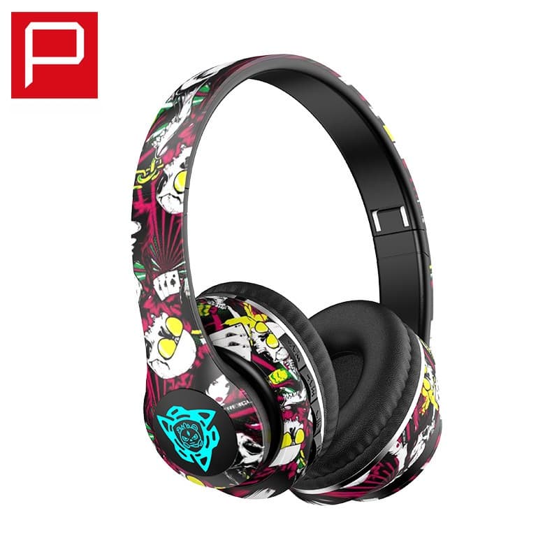 Tai nghe Bluetooth không dây chụp tai, thiết kế Graffiti gấp gọn