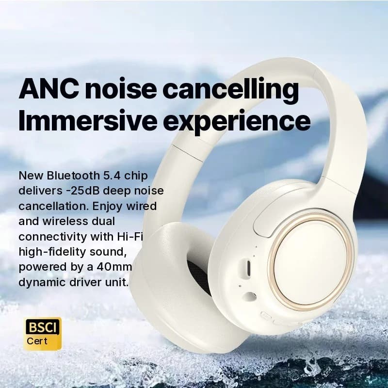 Tai nghe không dây chống ồn chủ động, có mic, pin 35 giờ